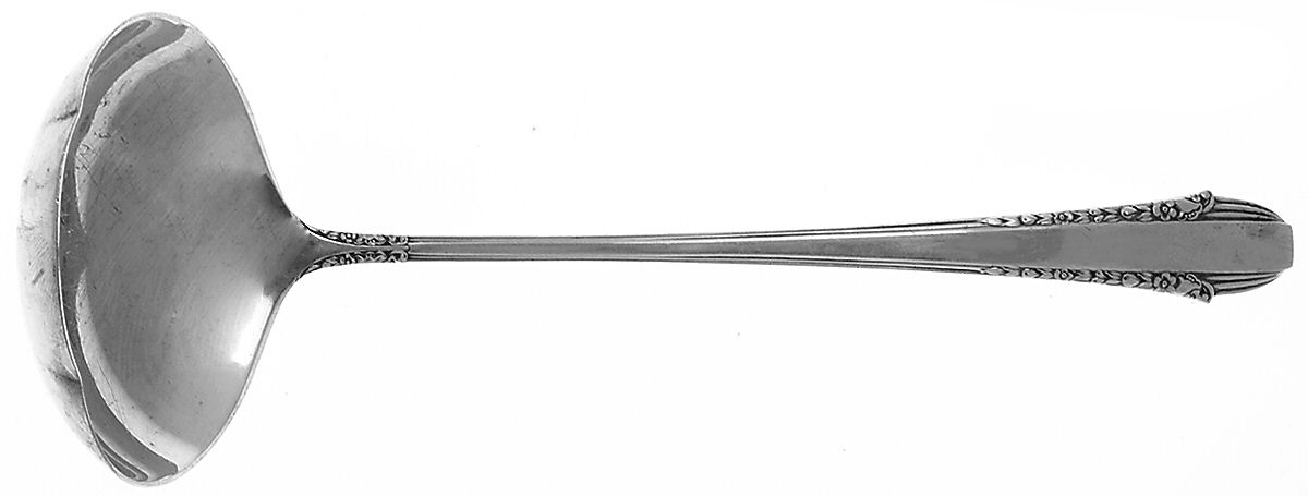 Enchantress (Sterling, 1937, No Monograms) Solid Piece Cream Ladle by International Silver-1