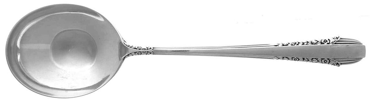 Enchantress (Sterling, 1937, No Monograms) Round Bowl Soup Spoon (Gumbo) by International Silver-1