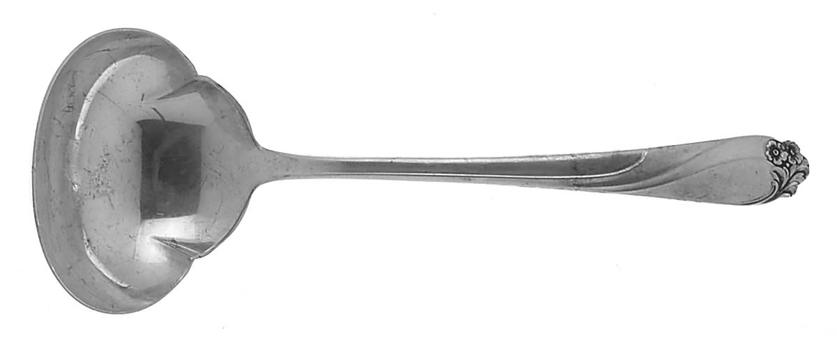 Enchanted Rose (Sterling, 1954) Solid Gravy Ladle by International Silver-1