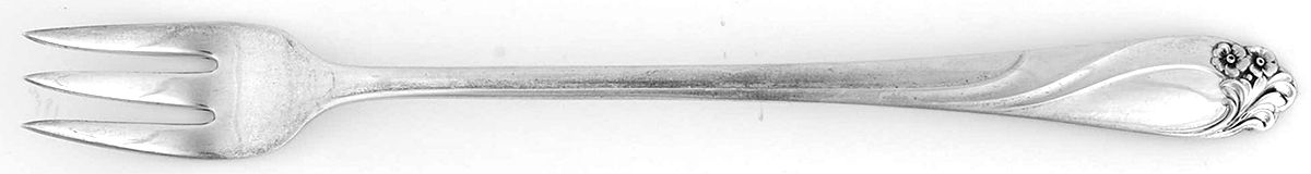 Enchanted Rose (Sterling, 1954) Cocktail/Seafood Fork by International Silver-1