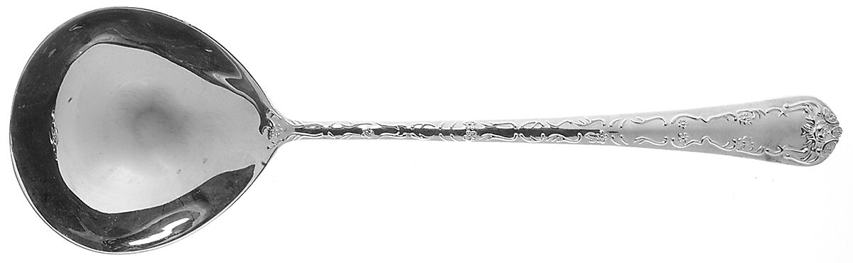 Enchanted Rose (Silverplate) Solid Serving Spoon by International Silver-1
