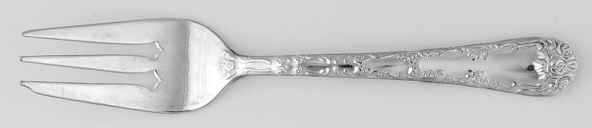 Enchanted Rose (Silverplate) Dessert Fork by International Silver-1