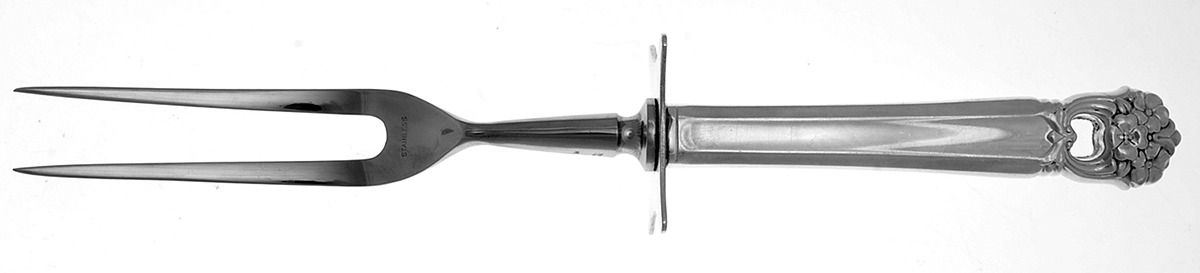 Eternally Yours (Silverplate, 1941) Large Stainless-Prong Roast Carving Fork by International Silver-1