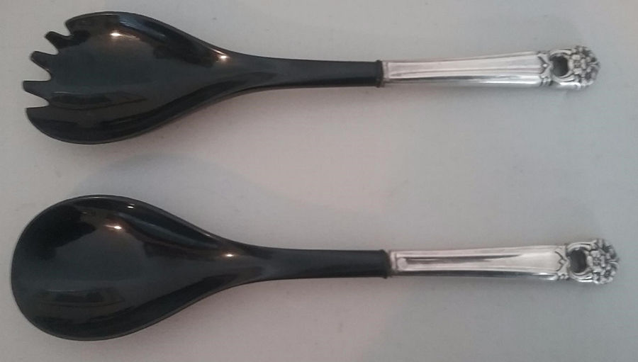 Eternally Yours (Silverplate, 1941) Plastic Bowl 2-Piece Salad Set by International Silver-1