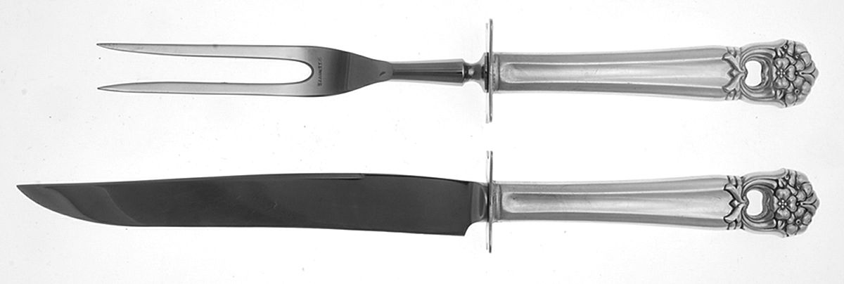Eternally Yours (Silverplate, 1941) Small 2-Piece Steak Carving Set w/Stainless Blade by International Silver-1
