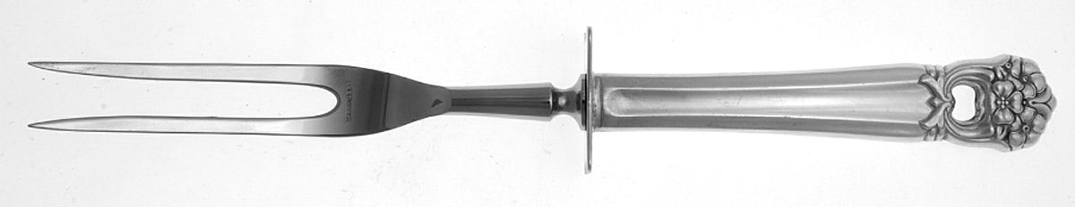 Eternally Yours (Silverplate, 1941) Small Steak Carving Fork with Stainless Prongs by International Silver-1