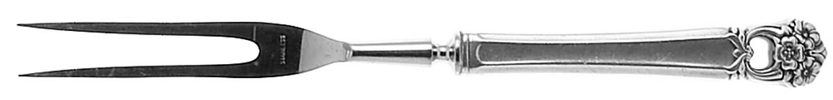 Eternally Yours (Silverplate, 1941) Small Steak Carving Fork with Stainless Prongs by International Silver-1