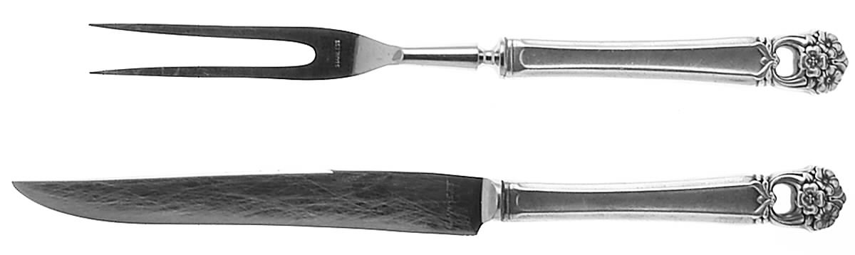 Eternally Yours (Silverplate, 1941) Small Stainless Blade 2-Piece Steak Carving Set by International Silver-1