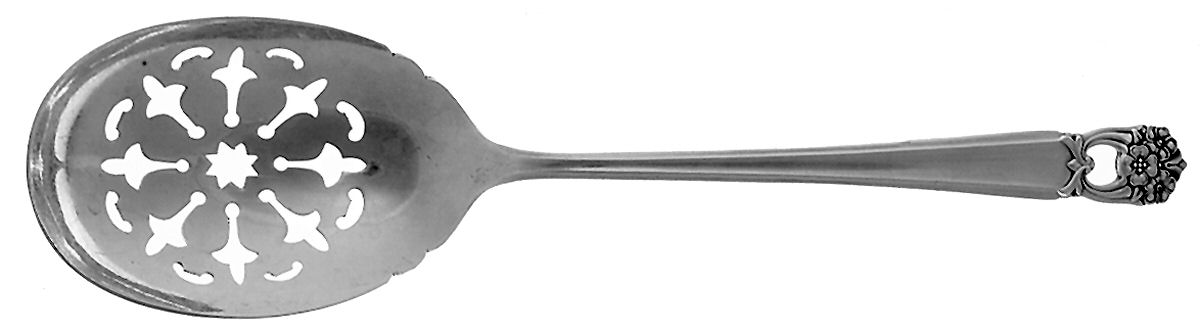 Eternally Yours (Silverplate, 1941) Solid Pierced Casserole Spoon by International Silver-1