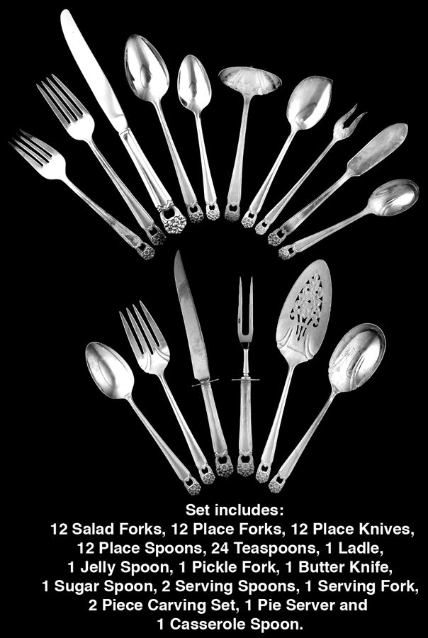 Eternally Yours (Silverplate, 1941) 84 Piece Set by International Silver-1