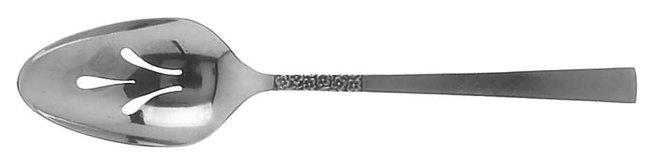 Evangeline (Stainless, Burnished) Pierced Tablespoon (Serving Spoon) by International Silver-1