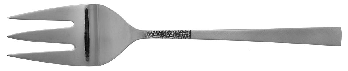 Evangeline (Stainless, Burnished) Medium Solid Cold Meat Serving Fork by International Silver-1