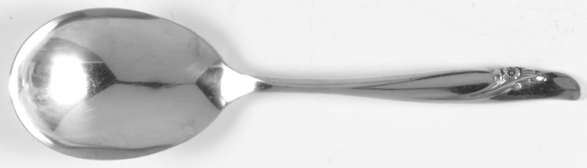 Exquisite (1957-Silverplate) Solid Smooth Casserole Spoon by International Silver-1