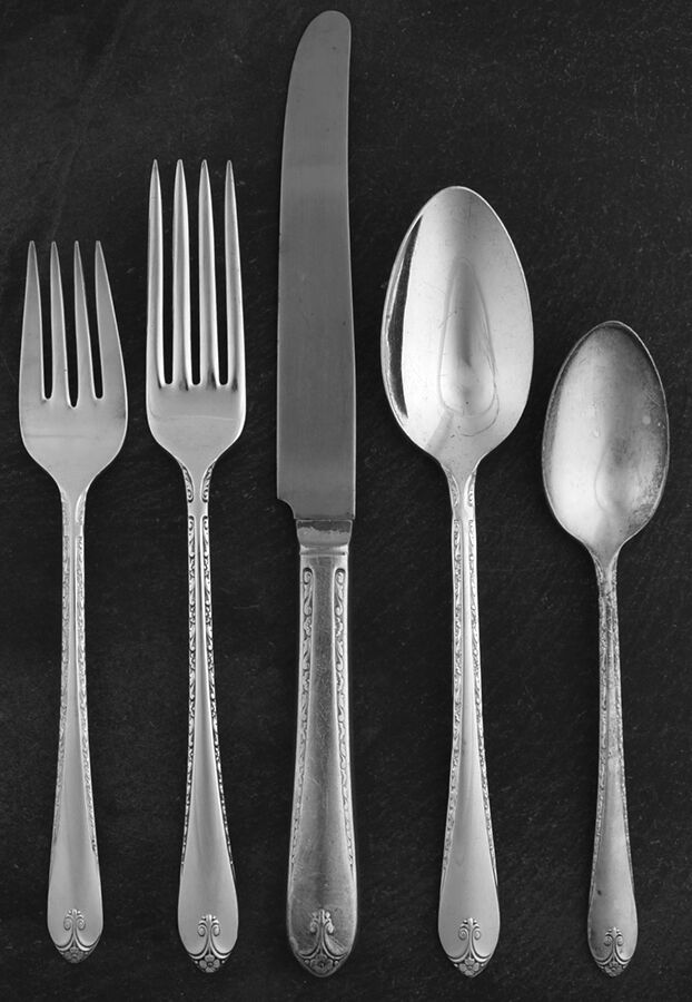 Exquisite (Silverplate, 1940) 40  Piece Estate Set by International Silver-1
