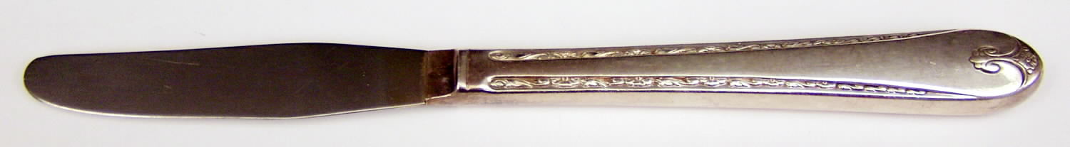 Exquisite (Silverplate, 1940) Modern Hollow Grille Knife by International Silver-1