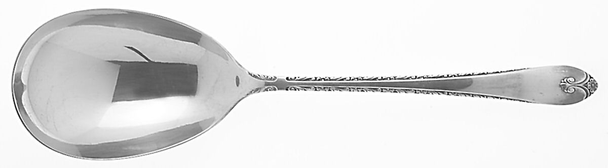 Exquisite (Silverplate, 1940) Solid Smooth Casserole Spoon by International Silver-1