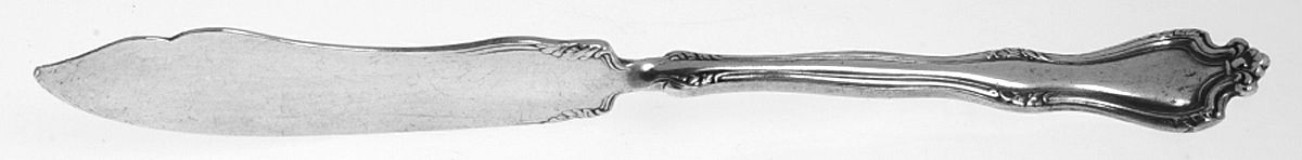 Faneuil (Silverplate, 1908) Flat Twisted Handle Master Butter Knife by International Silver-1