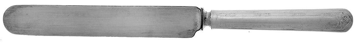 Fair Oak (Silverplate, 1913) Blunt Solid Indented Knife by International Silver-1