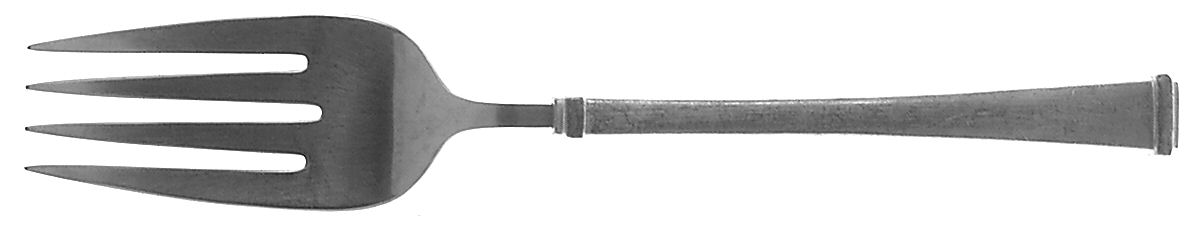 Farmington (Pewter) Medium Solid Cold Meat Serving Fork by International Silver-1