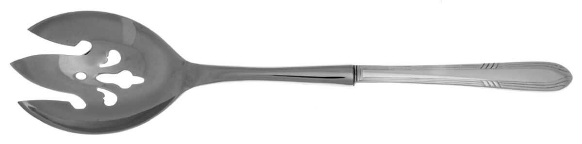 Fascination (Silverplate, 1936) Salad Serving Fork with Stainless Prongs HC by International Silver-1