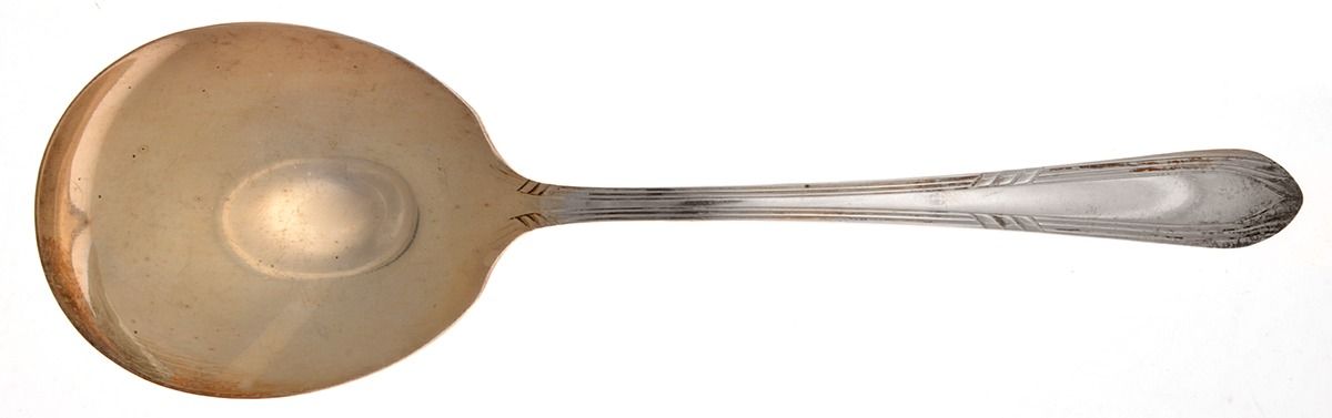 Fascination (Silverplate, 1936) Solid Smooth Casserole Spoon by International Silver-1