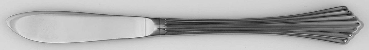 Fascination (Stainless, Lyon) Modern Hollow Butter Spreader (Stainless) by International Silver-1