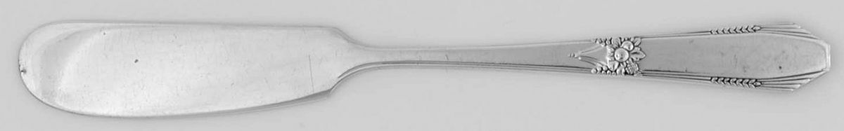 Festival (Silverplate, 1938) Flat Handle Butter Spreader by International Silver-1