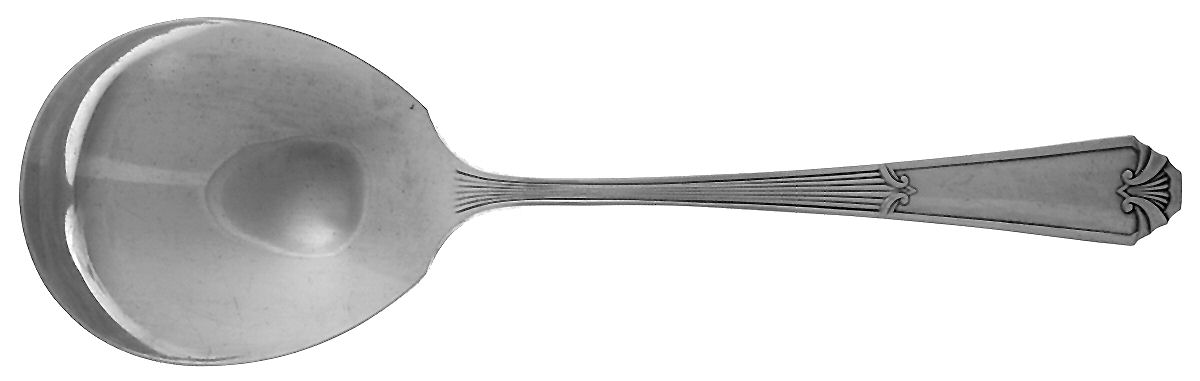 Fidelis (Silverplate, 1933) Solid Smooth Casserole Spoon by International Silver-1