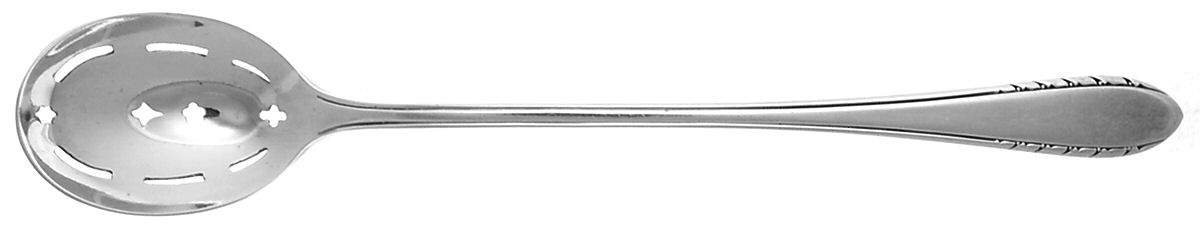 First Lady (Silverplate, 1933) Pierced Bowl Short Handle Olive Spoon by International Silver-1