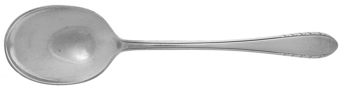 First Lady (Silverplate, 1933) Round Bowl Soup Spoon (Bouillon) by International Silver-1