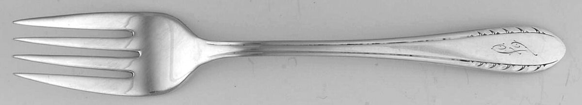 First Lady (Silverplate, 1933) Monogram Individual Salad Fork by International Silver-1