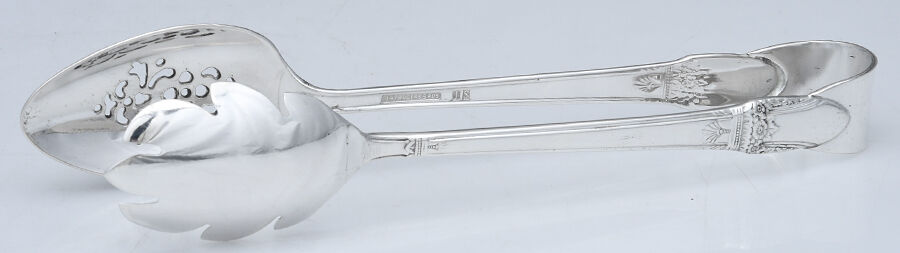 First Love (Silverplate, 1937) Ice Serving Tongs Large HC by International Silver-1