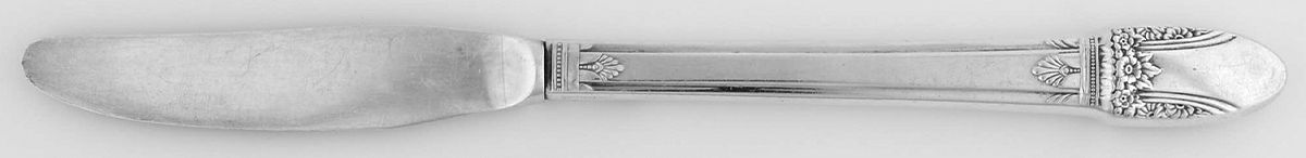 First Love (Silverplate, 1937) Modern Hollow Sterling Handle Grill Knife by International Silver-1