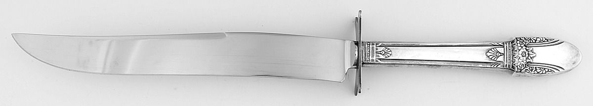 First Love (Silverplate, 1937) Large Stainless Blade Roast Carving Knife by International Silver-1
