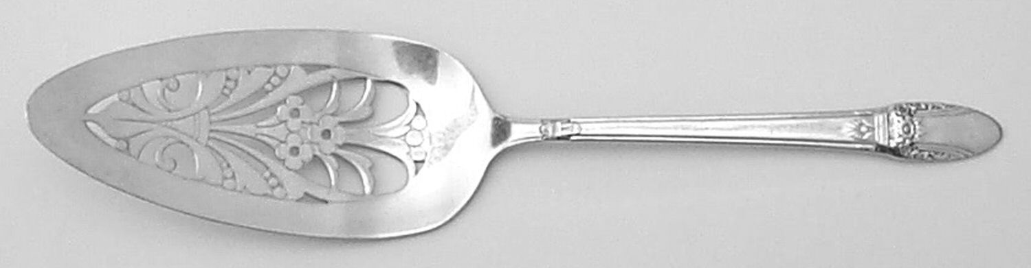 First Love (Silverplate, 1937) Pierced Solid Pie Server by International Silver-1