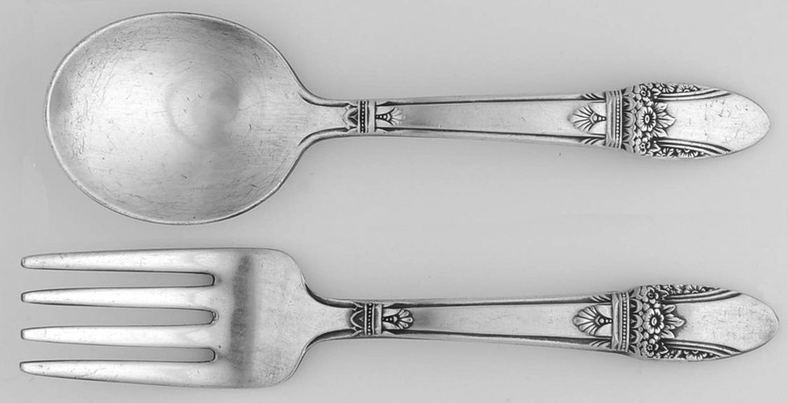 First Love (Silverplate, 1937) 2 Pc Baby Set (BF, BS) by International Silver-1