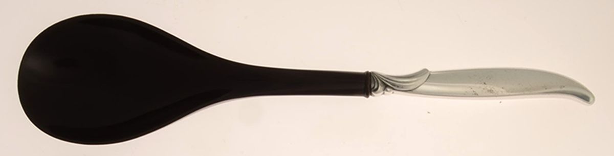 Flair (Silverplate, 1956) Salad Serving Spoon with Plastic Bowl by International Silver-1