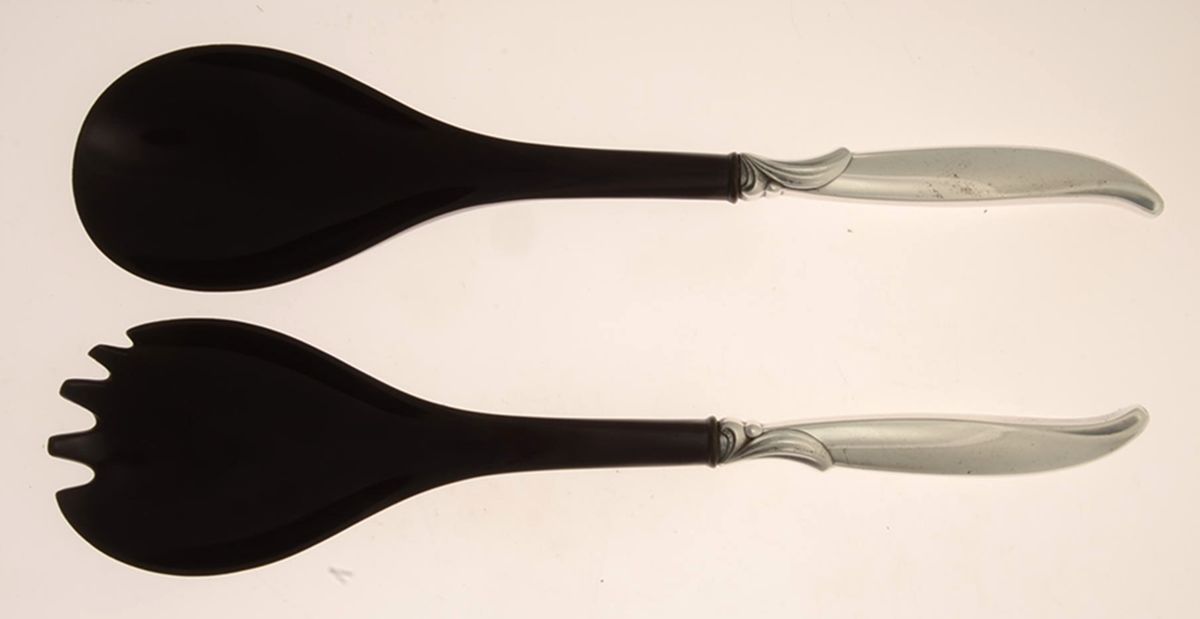 Flair (Silverplate, 1956) Plastic Bowl 2-Piece Salad Set by International Silver-1