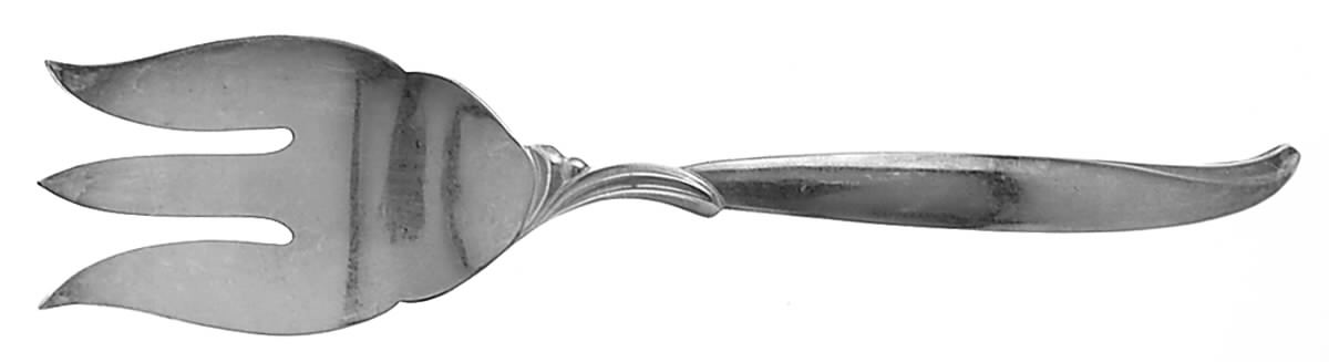 Flair (Silverplate, 1956) Large Solid Cold Meat Serving Fork by International Silver-1