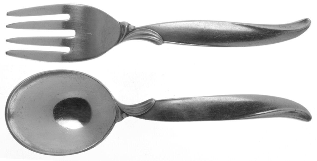 Flair (Silverplate, 1956) 2 Pc Baby Set (BF, BS) by International Silver-1