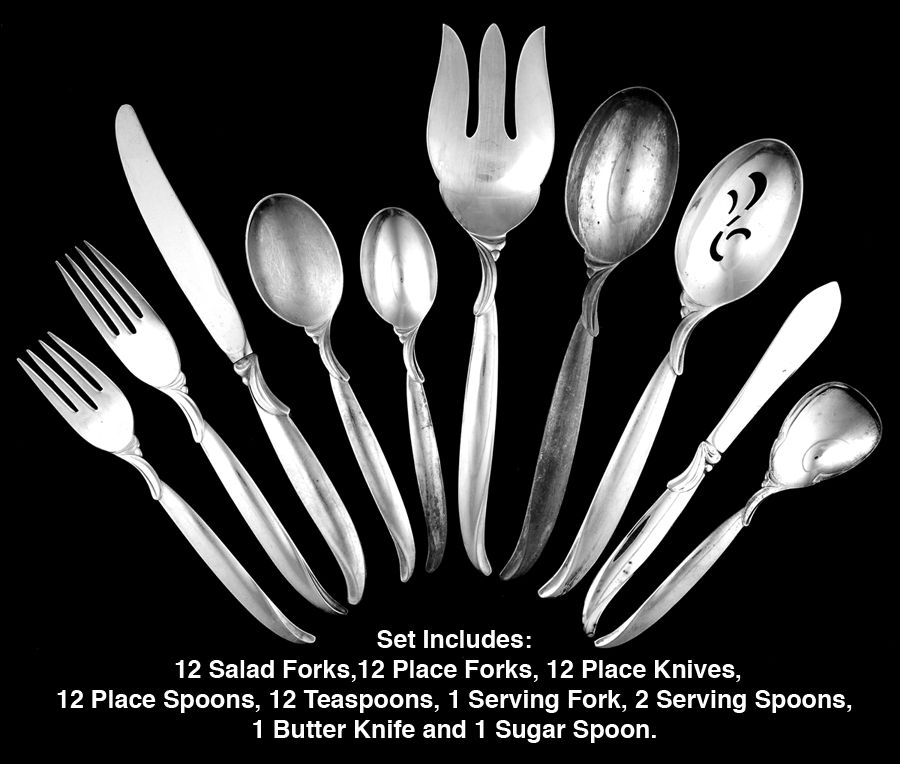 Flair (Silverplate, 1956) 65 Piece Set by International Silver-1