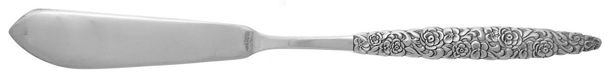 Floral Bouquet-Silver Bouquet (Silverplate) Flat Handle Master Butter Knife by International Silver-1
