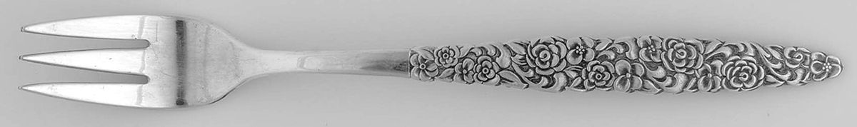 Floral Bouquet-Silver Bouquet (Silverplate) Cocktail/Seafood Fork by International Silver-1