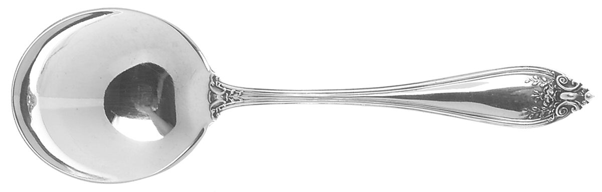 Florence (Sterling, 1903) Round Bowl Soup Spoon (Bouillon) by International Silver-1