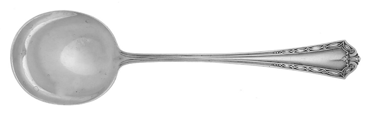 Florentine (Sterling, 1912, Large Chocolate Spoon by International Silver-1