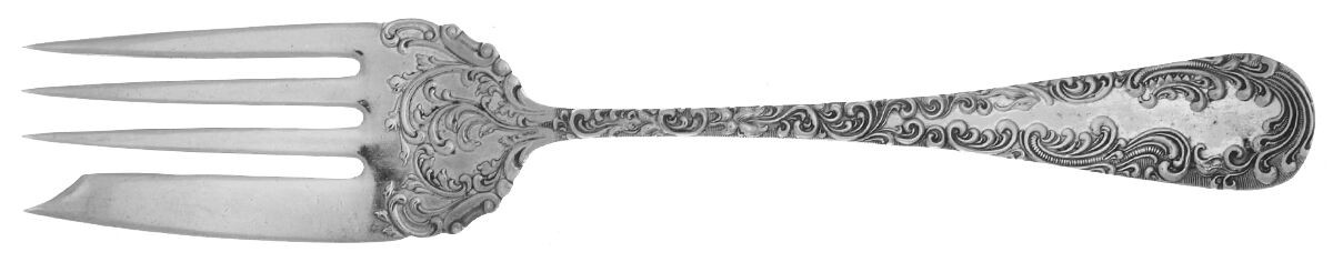 Florence (Silverplate) Small Solid Cold Meat Serving Fork by International Silver-1