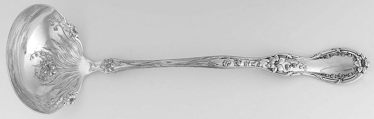 Florette (Silverplate, 1909) Solid Soup Ladle by International Silver-1