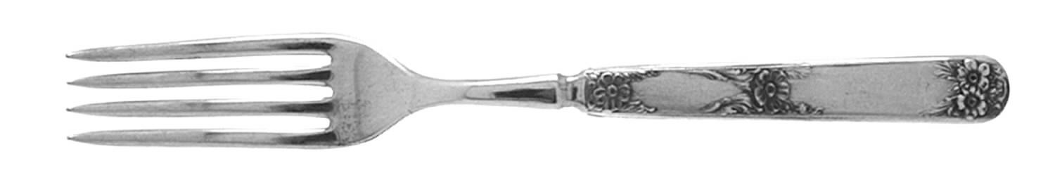 Flower (Silverplate, 1906) Indented Solid Handled Fork by International Silver-1