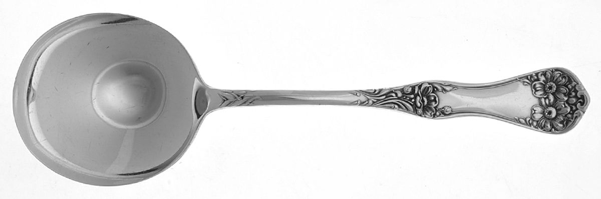 Flower (Silverplate, 1906) Round Bowl Soup Spoon (Gumbo) by International Silver-1