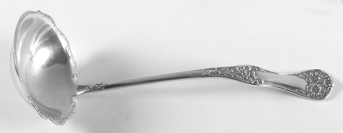Flower (Silverplate, 1906) Solid Soup Ladle by International Silver-1